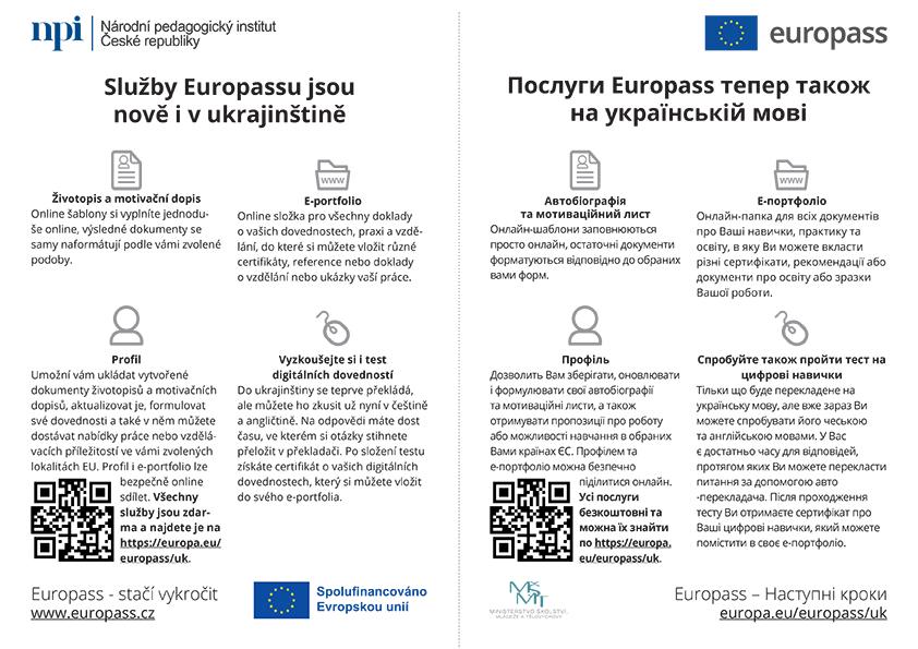 Služby Europassu v ukrajinštině